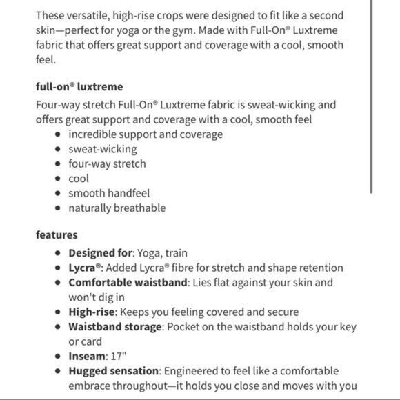 Lululemon Wunder Under Hi-Rise 1/2 Tight Full-On Luxtreme 17” Legging Blue 6 - Picture 8 of 8